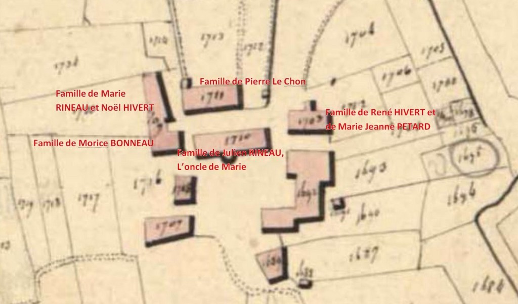 cadastre 1808 Le village du Chêne1 E5 village du Chêne avec les habitants.JPG